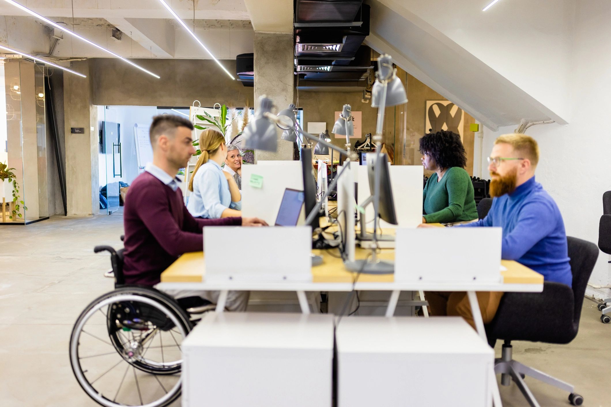 Professional team meeting in an office environment